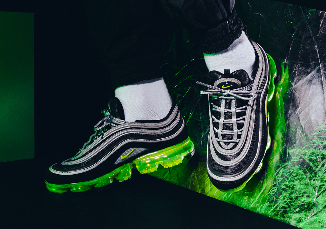 Cheap Nike Air VaporMax 97 White Green Red For Sale